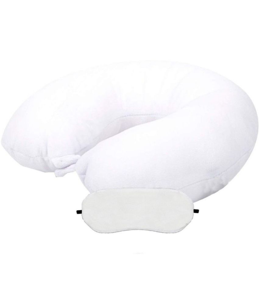     			JUZZII White Neck Pillow,Eye Shade ( Pack of 2 )