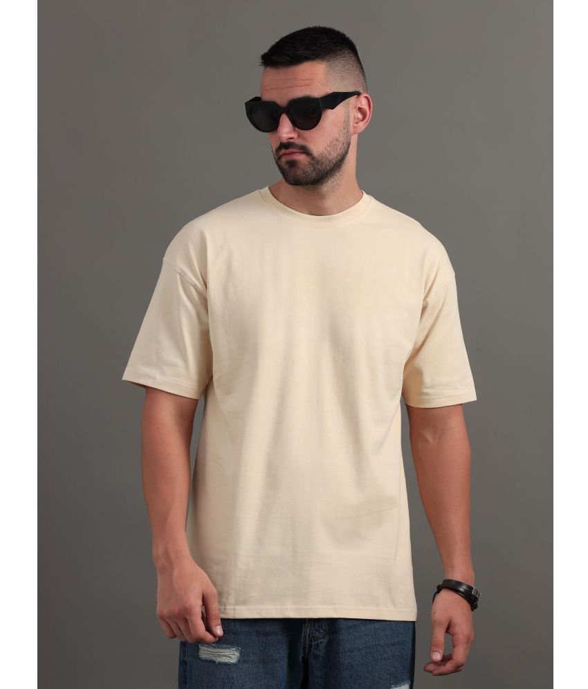     			Paul Street Pack of 1 Cotton Oversized Fit Men's T-Shirt ( Cream )