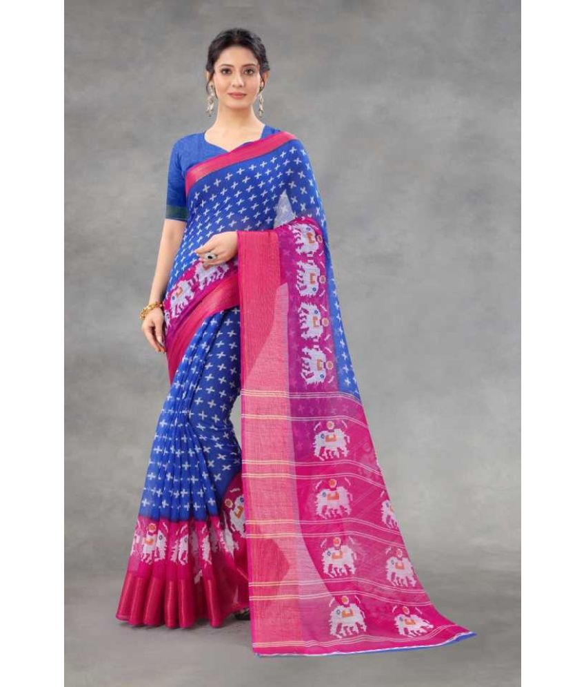     			Saadhvi Cotton Silk Applique Saree Without Blouse Piece - Brown ( Pack of 3 )