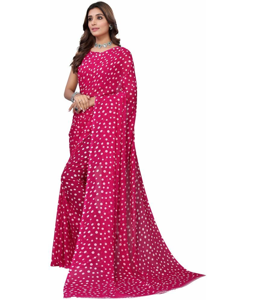     			Saadhvi Cotton Silk Applique Saree Without Blouse Piece - Magenta ( Pack of 2 )