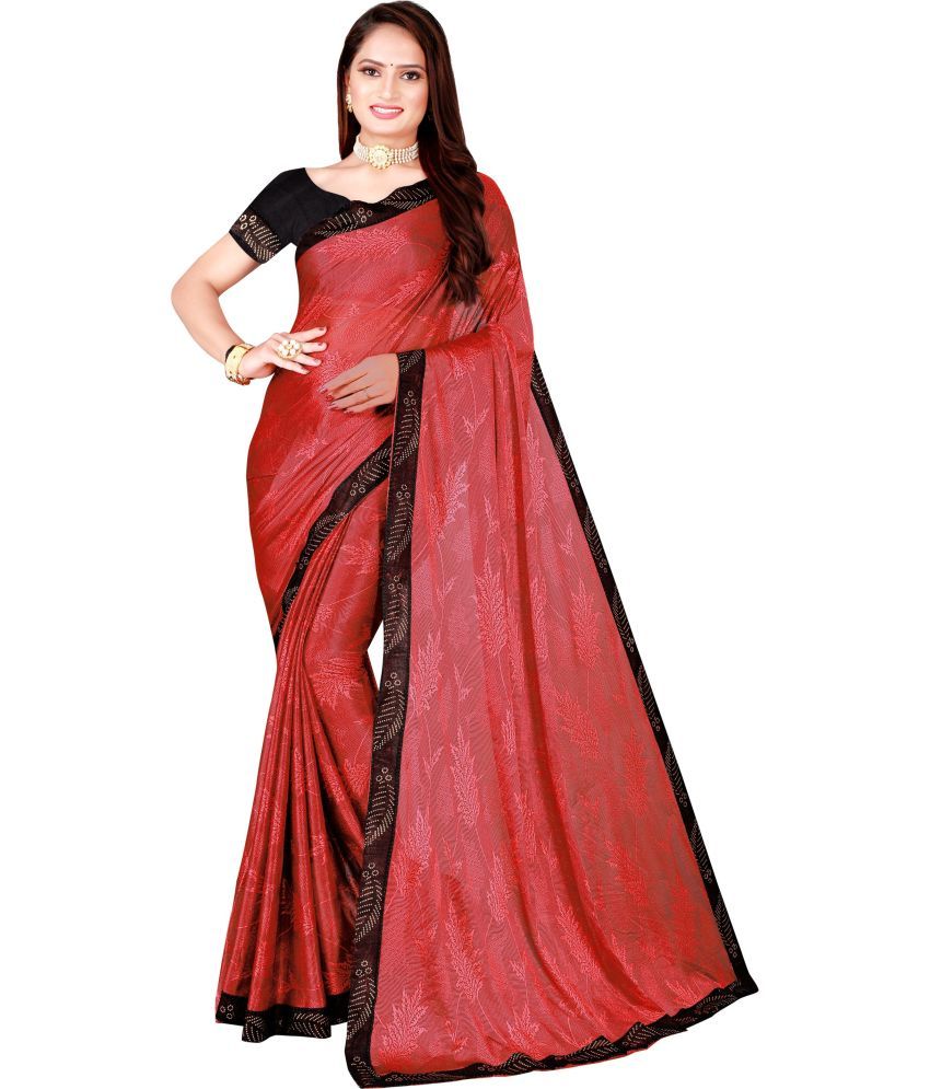     			Saadhvi Cotton Silk Solid Saree Without Blouse Piece - Red ( Pack of 2 )