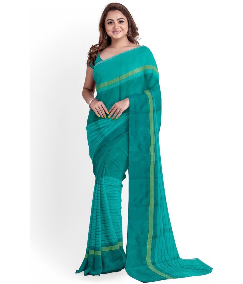     			Saadhvi Cotton Silk Solid Saree Without Blouse Piece - Light Green ( Pack of 1 )