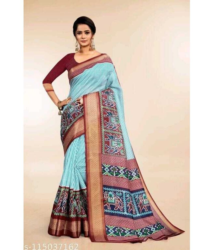     			Saadhvi Net Cut Outs Saree With Blouse Piece - Maroon ( Pack of 1 )