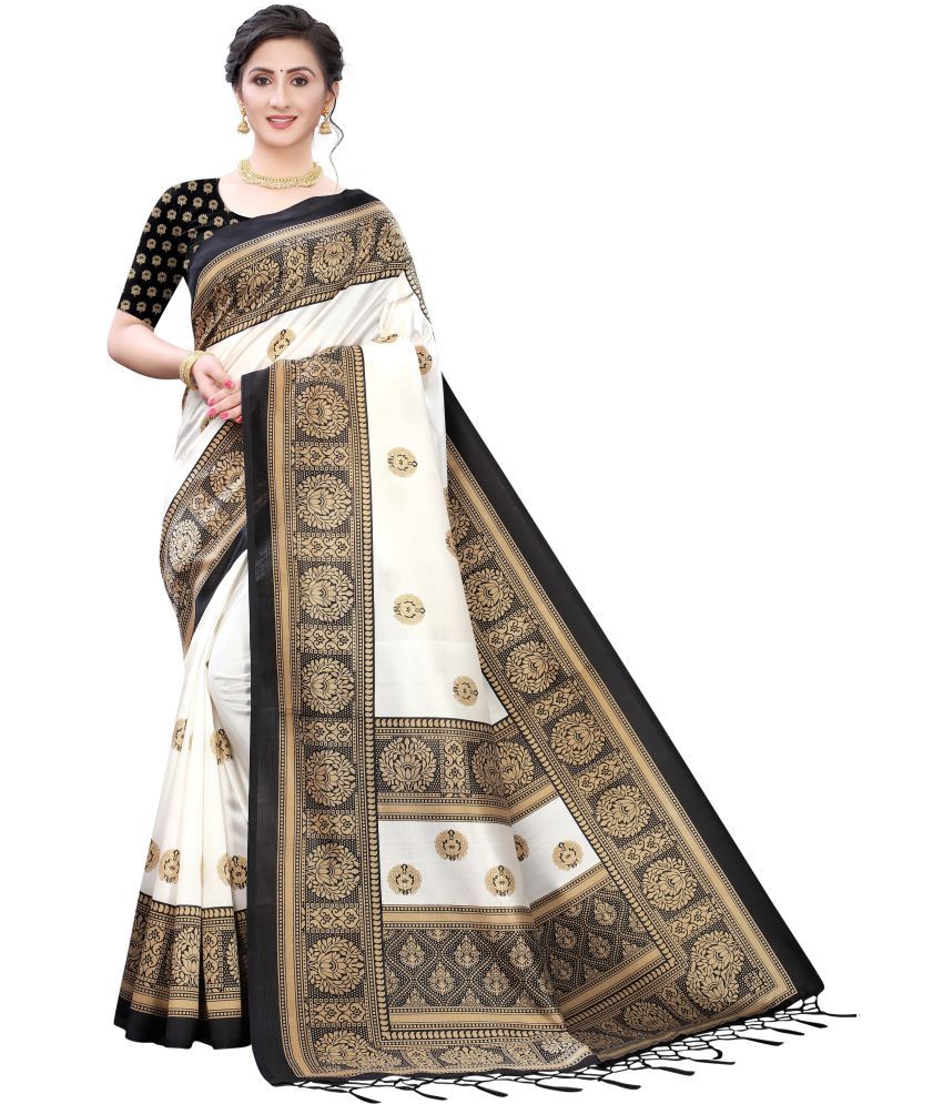     			Saadhvi Net Cut Outs Saree With Blouse Piece - Multicolor ( Pack of 1 )