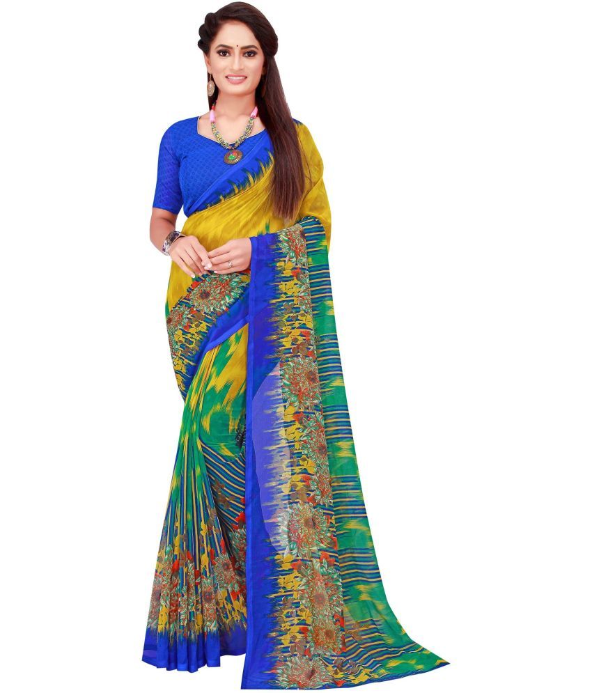     			Saadhvi Net Cut Outs Saree With Blouse Piece - Multicolor ( Pack of 1 )