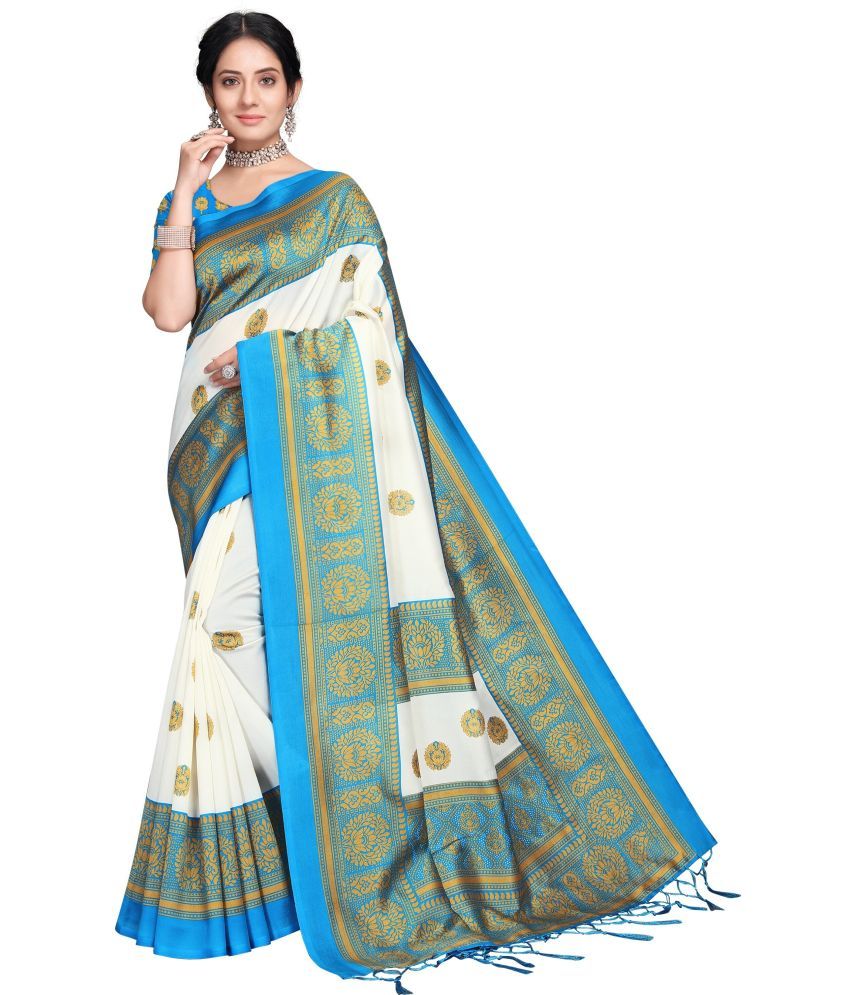     			Saadhvi Net Cut Outs Saree With Blouse Piece - Multicolor ( Pack of 1 )