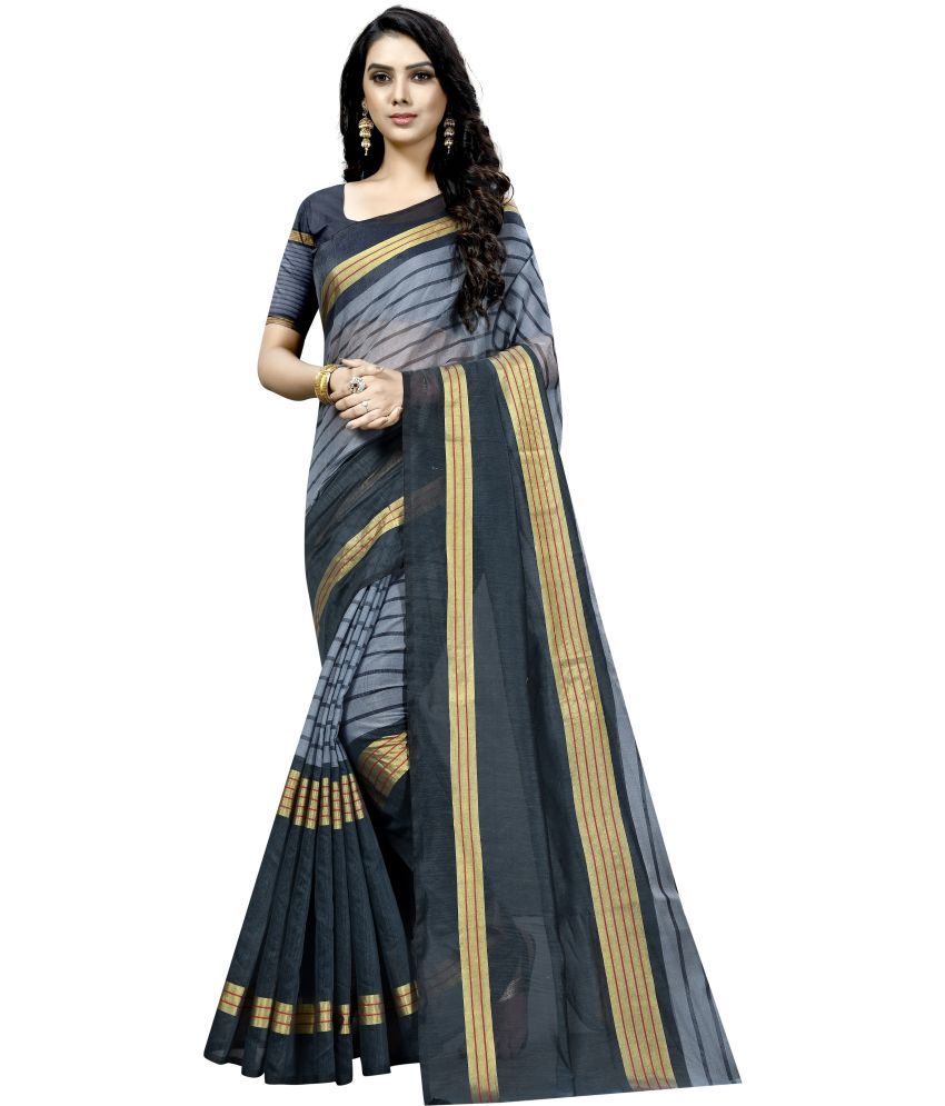     			Vkaran Net Cut Outs Saree With Blouse Piece - Green ( Pack of 1 )