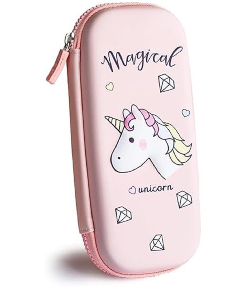     			soflita  Magical Time 3D Unicorn Cartoon Storage Pouch Pen Holder for School Girls Kids Large-Capacity Storage Box