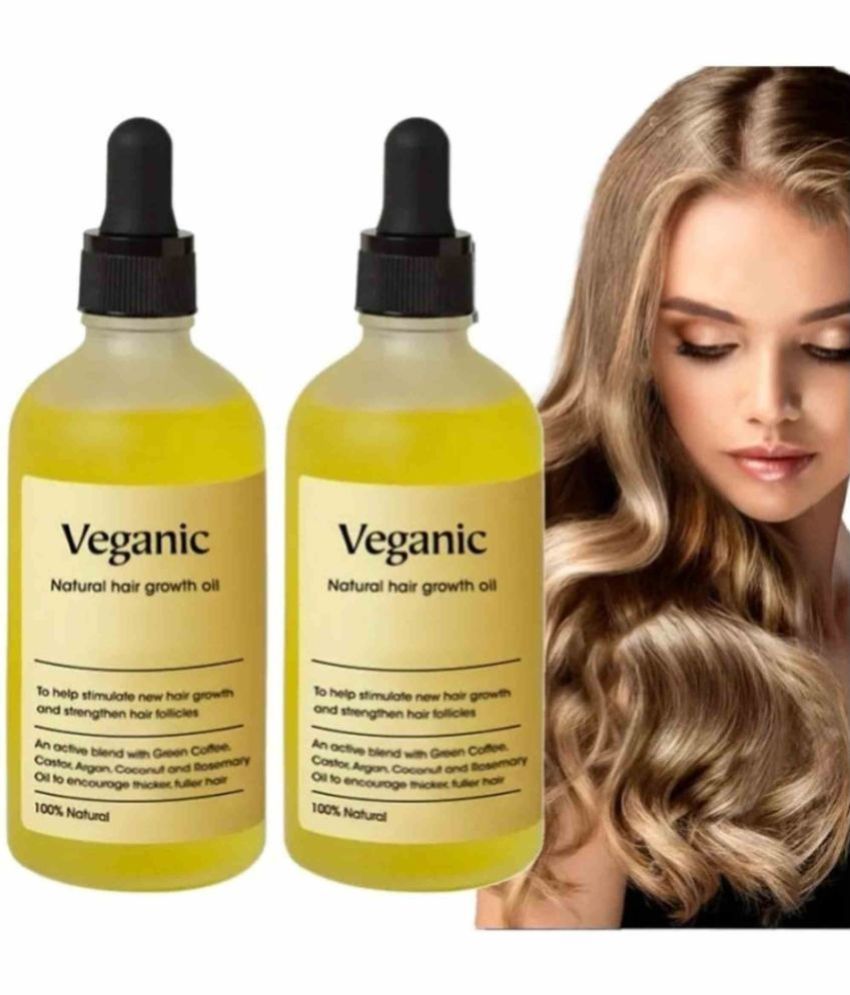     			Veganic natural hair growth oil, Anti- Dandruff, Anti-Hairfall For Men & Women 60 ml pack of 2