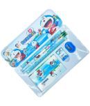 RAINBOW RIDERS Bag Shape Cartoon Printed Stationery Gift Pack for Kids/ Art Plastic Pencil Box Set for Kids Boys and Girls/ Combo Stationary Gift Sets / designed stationery Geometry Box Multi-Purpose Uses(DORAEMON BAG)