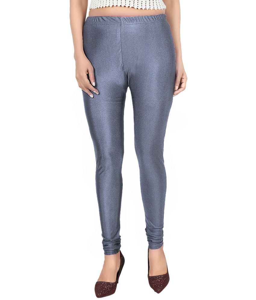     			Colorscube - Grey Lycra Women's Churidar ( Pack of 1 )