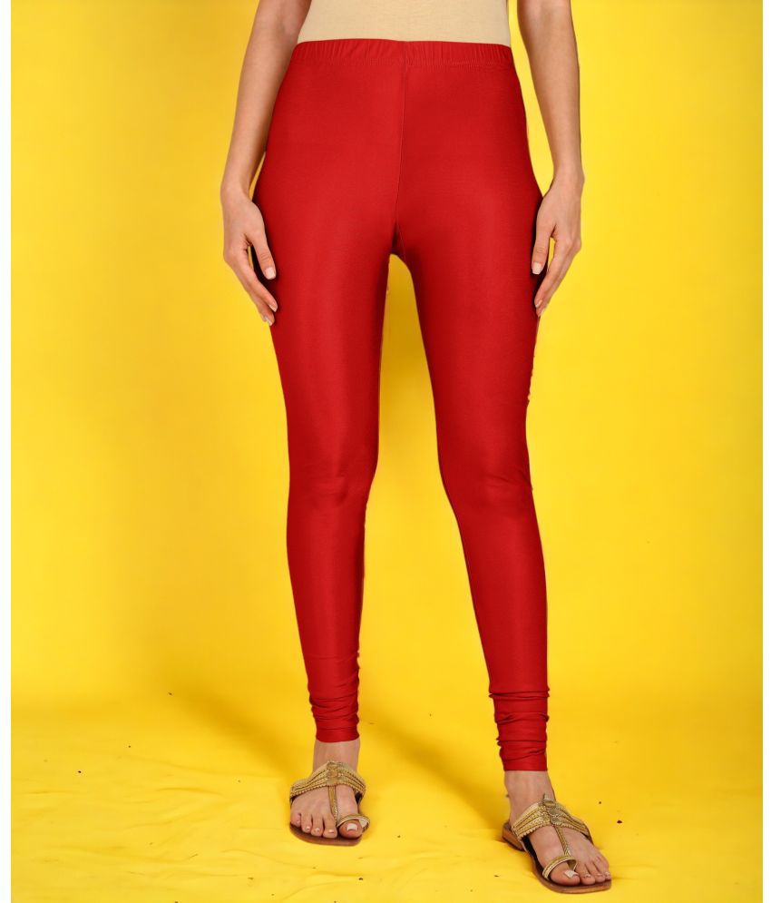     			Colorscube - Red Lycra Women's Leggings ( Pack of 1 )