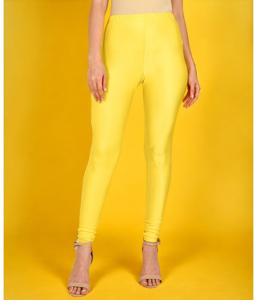     			Colorscube - Yellow Lycra Women's Leggings ( Pack of 1 )