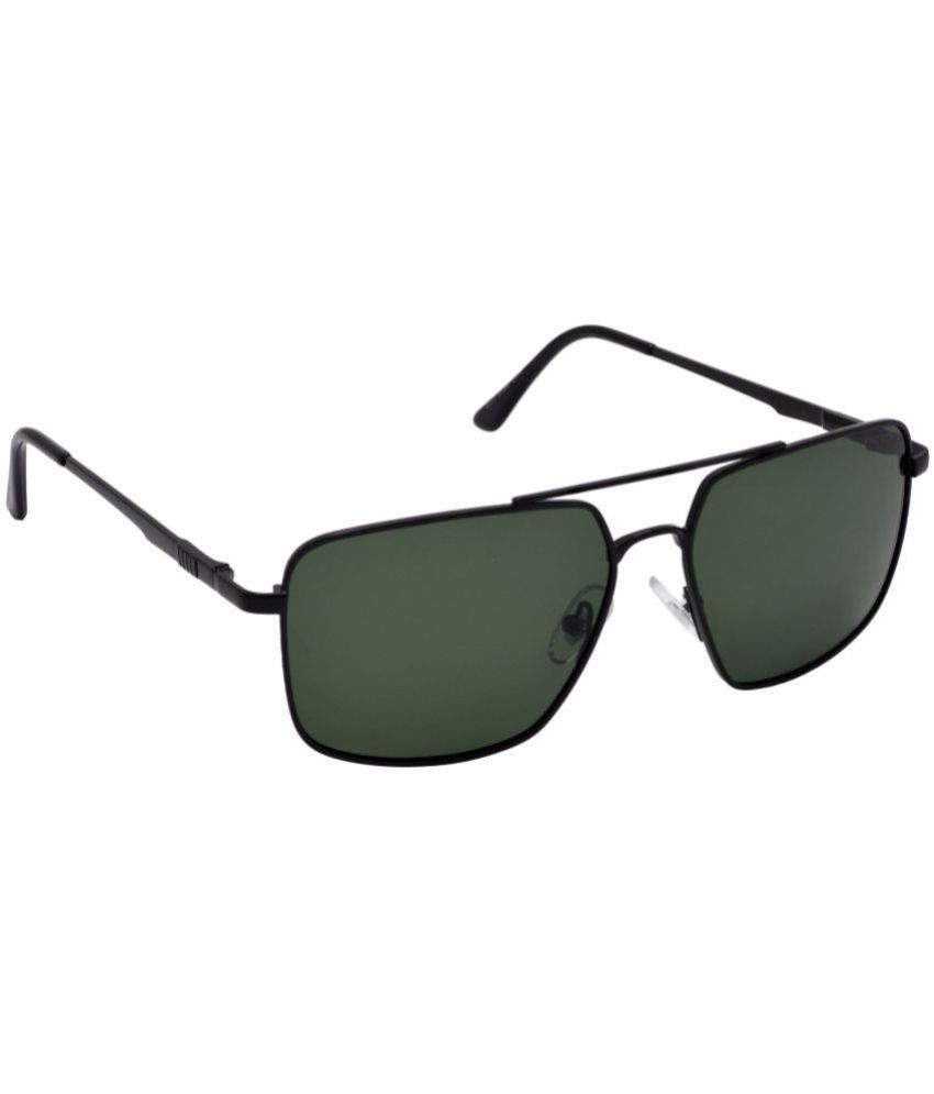     			Hrinkar Black Rectangular Sunglasses ( Pack of 1 )