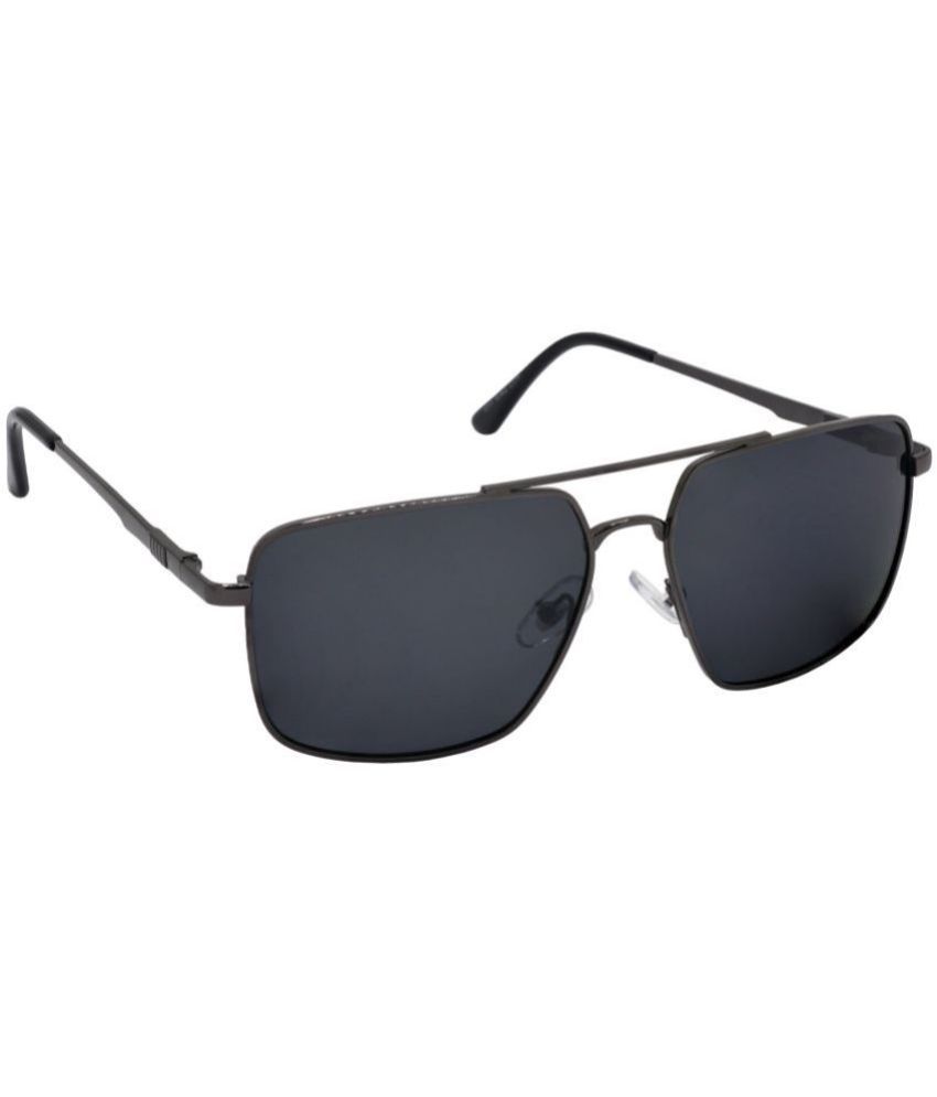     			Hrinkar Dark Grey Rectangular Sunglasses ( Pack of 1 )