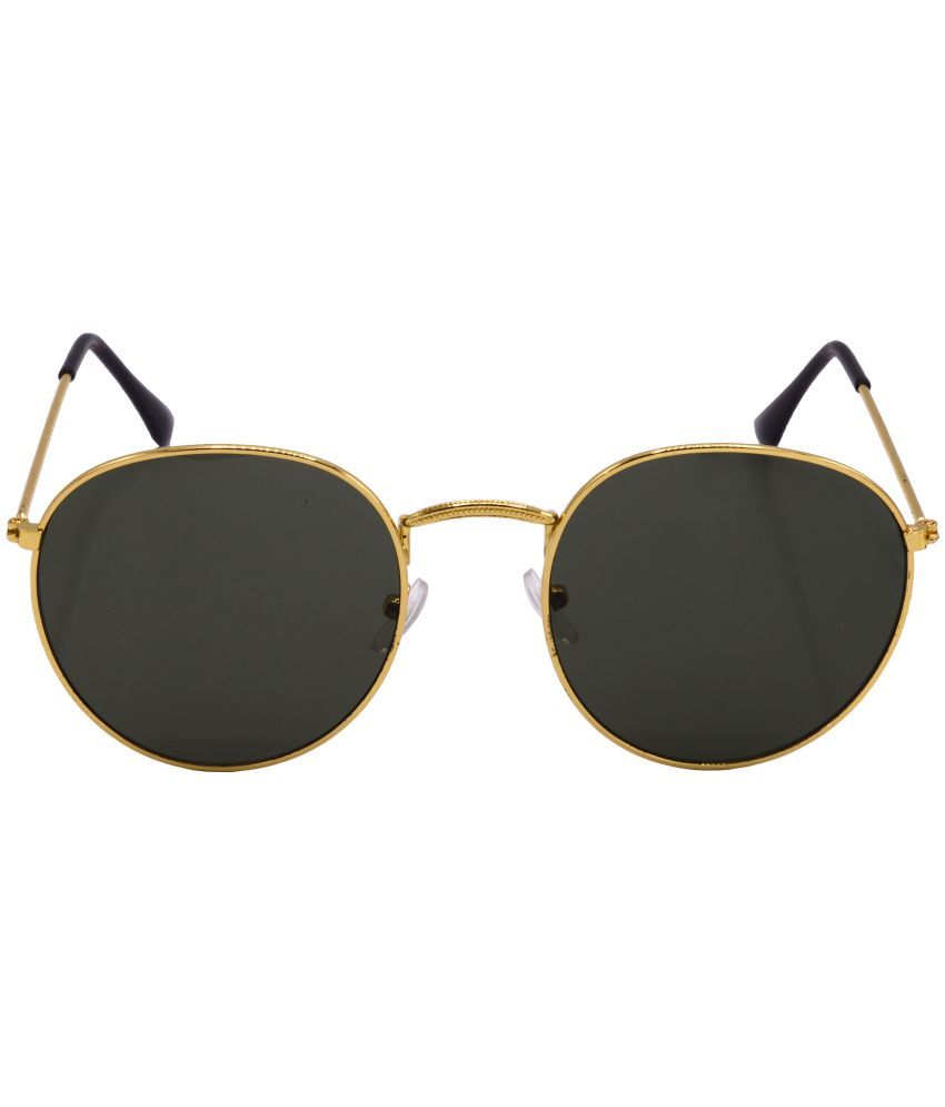     			Hrinkar Gold Round Sunglasses ( Pack of 1 )