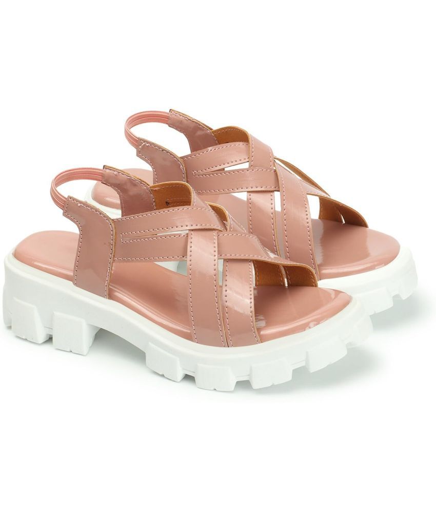     			Kajmi Pink Women's Sandal Heels