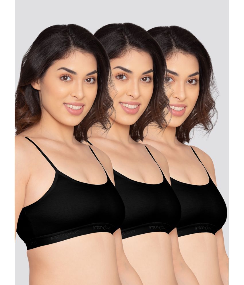     			Kalyani Pack of 3 Cotton Non Padded Women's Teenage Bra ( Black ) SANORITA