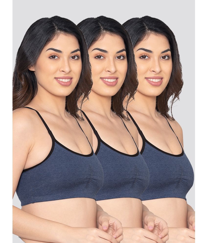     			Kalyani Pack of 3 Lycra Non Padded Women's Teenage Bra ( Blue ) IRA