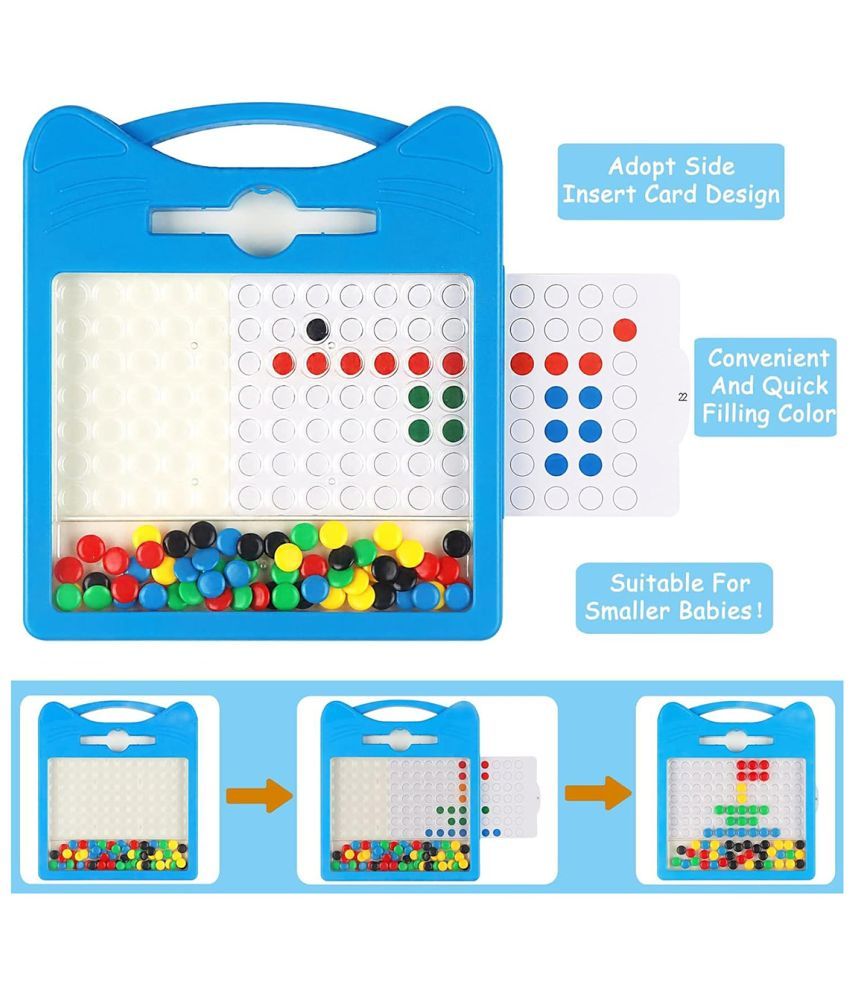     			Rainbow Riders Magnetic Drawing Board for Kids  4-10 YearsToys For Kids Magnetic Beads Drawing Board.