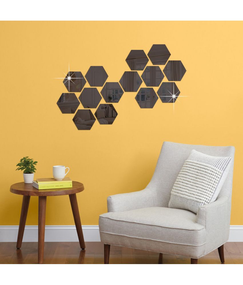     			WallWear Wall Sticker Geometric ( 12 x 10 cms )