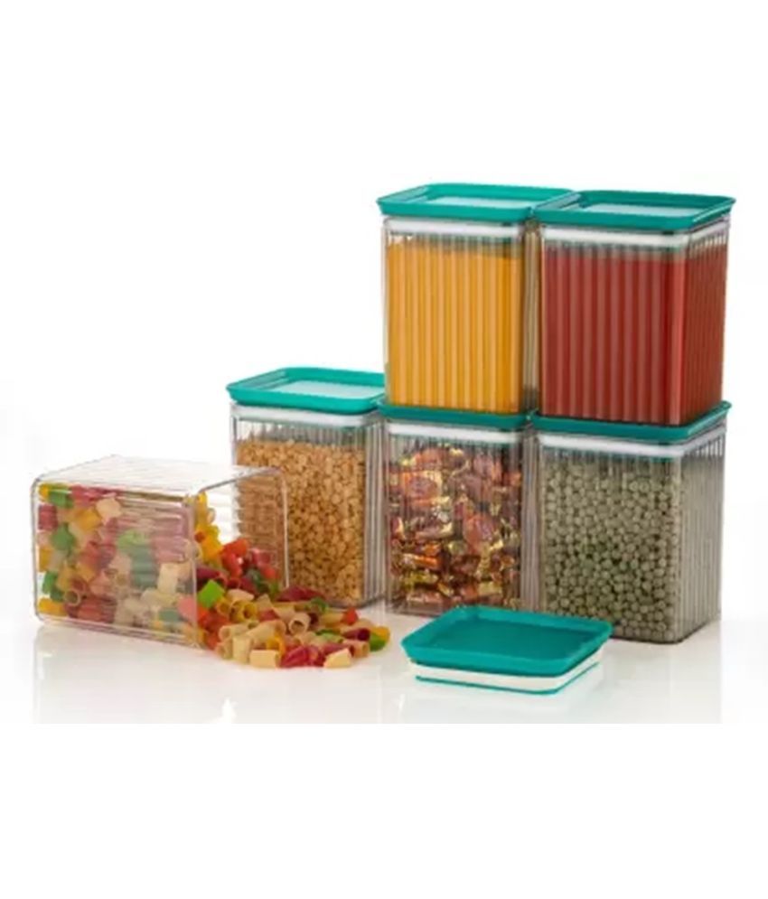     			analog kichenware Dal/Pasta/Grocery PET Sea Green Dal Container ( Set of 6 )