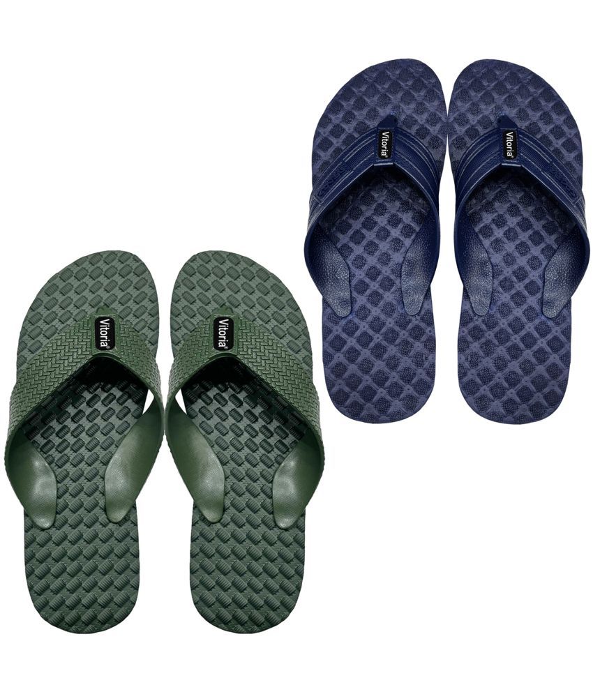     			vitoria Blue Men's Thong Flip Flop