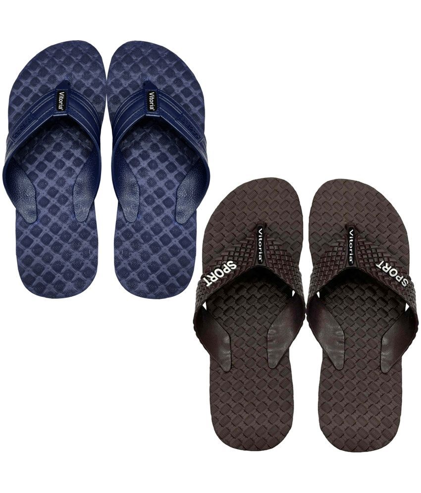     			vitoria Blue Men's Thong Flip Flop