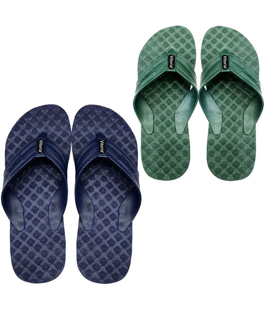     			vitoria Blue Men's Thong Flip Flop