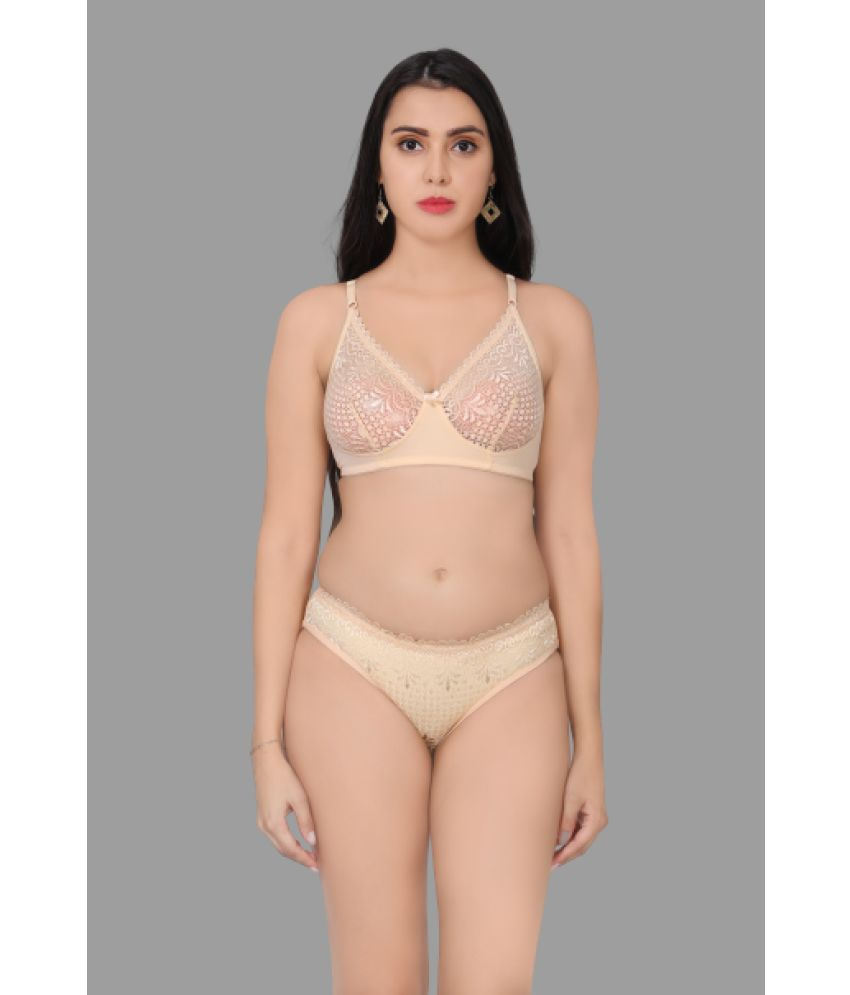     			B & B Comfort Beige Net Women's Bra & Panty Set ( Pack of 1 )