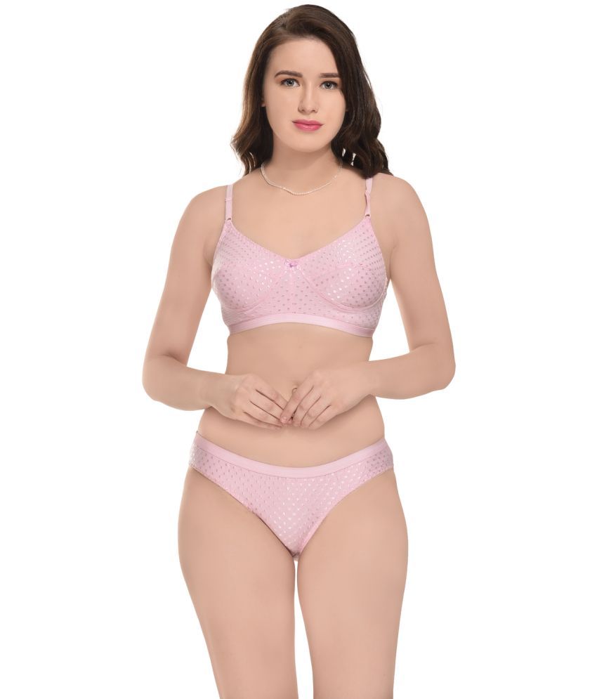     			B & B Comfort Pink Cotton Women's Bra & Panty Set ( Pack of 1 )