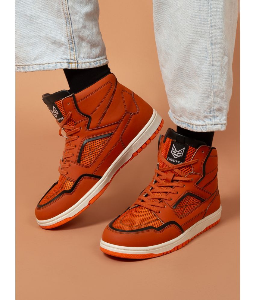     			Big Fox Orange Men's High Tops Shoes