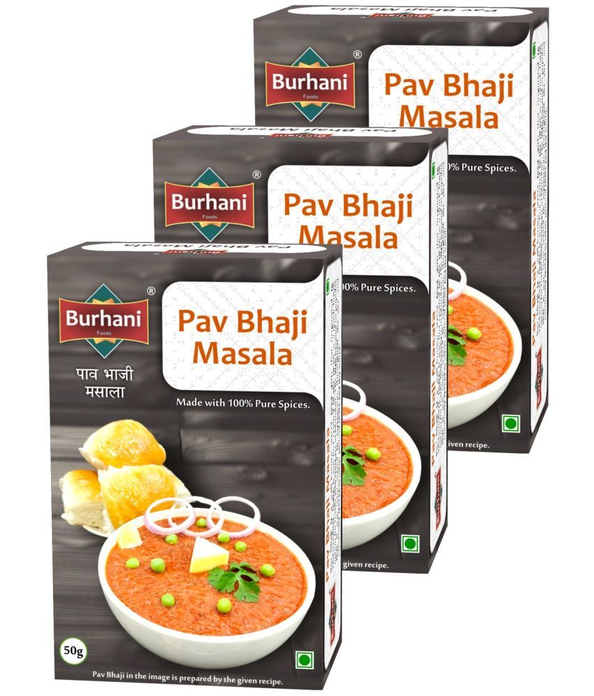     			Burhani Foods Pav Bhaji Masala Pure Spice Mix Flavourful Masala 50 gm Pack of 3