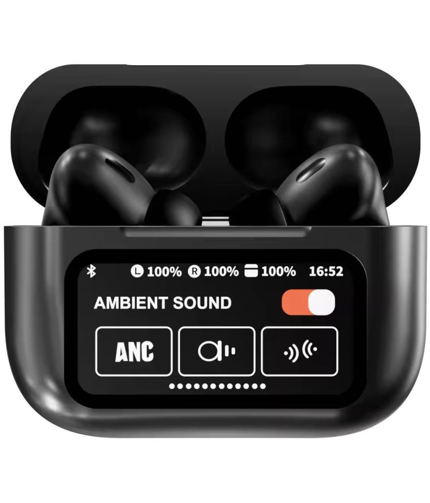     			COREGENIX A9 TouchScreen Bluetooth True Wireless (TWS) In Ear 32 Hours Playback Active Noise cancellation IPX4(Splash & Sweat Proof) Black