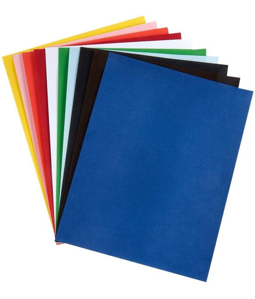     			ECLET 100 pcs Color A4 Medium Size Sheets (10 colour X 10 Sheet) 10 Sheets Each Color Art and Craft Paper Double Sided Colored(Length -27.5 cm Width - 20.3 cm) code 78