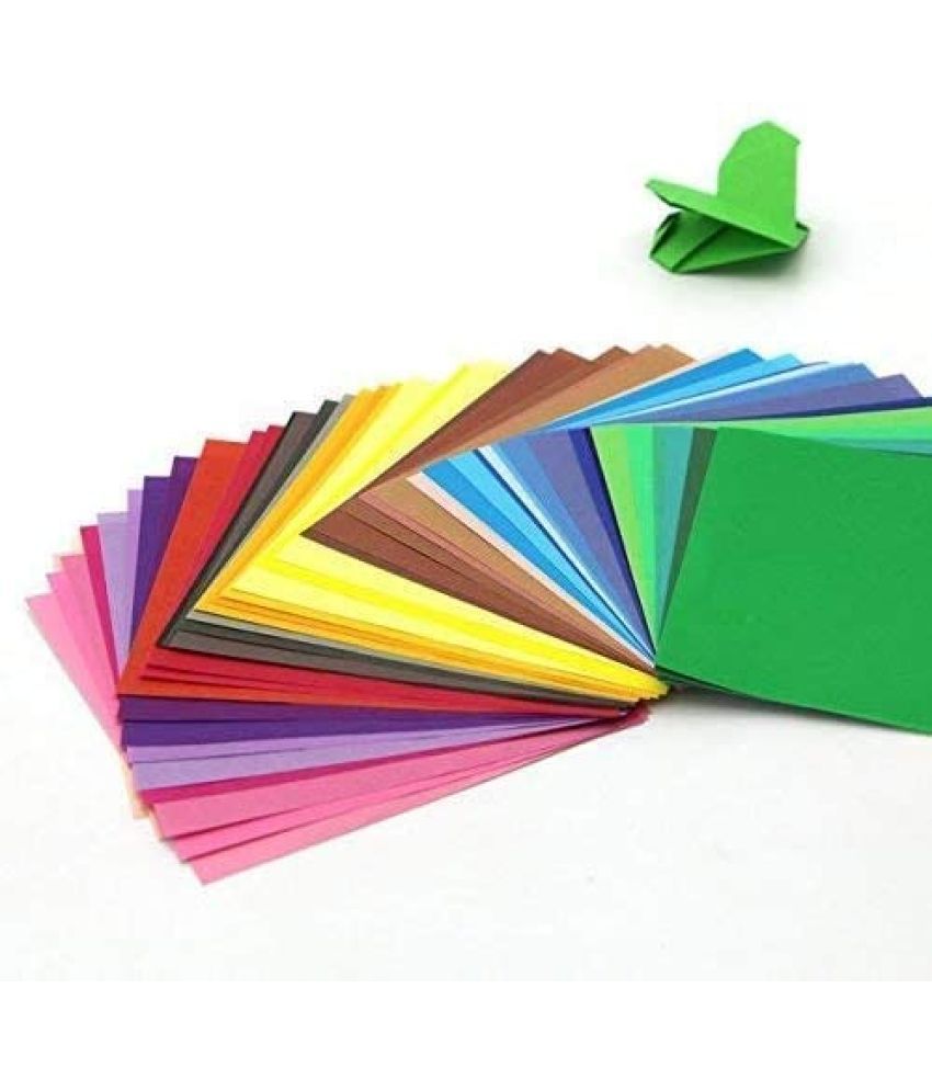     			ECLET 40 pcs Color A4 Medium Size Sheets (10 Sheets Each Color) Art and Craft Paper Double Sided Colored set 176