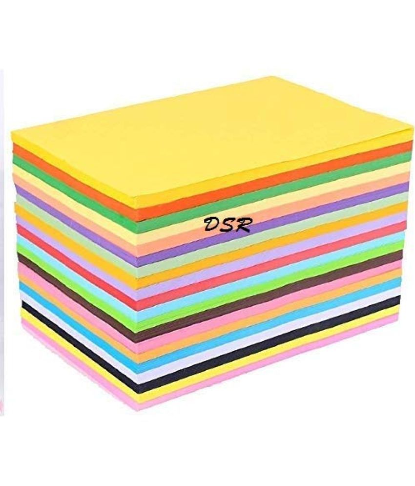     			ECLET A4 100 Coloured Sheets (10 Sheets each color) Copy Printing/Art and Craft Paper Double Sided ColouredOffice Stationery Children's Day Gift, Birthday Gift, Party Favors,christmas decor etc 01