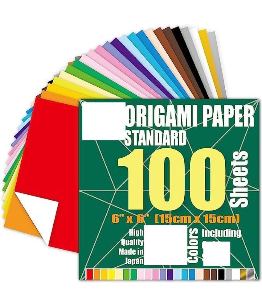     			ECLET Neon Origami Paper 15 cm X 15 cm Pack of 100 Sheets (10 sheet x 10 color) Fluorescent Color Both Side Coloured For Origami, Scrapbooking, Project Work.191