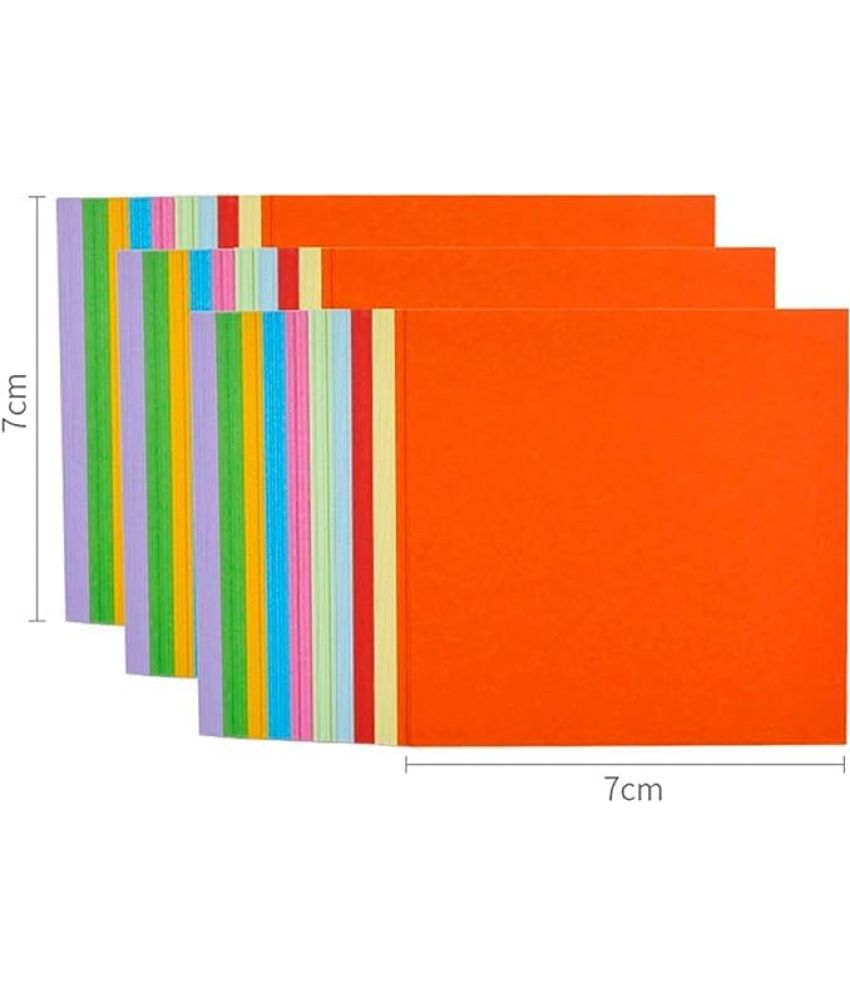     			ECLET Neon Origami Paper 15 cm X 15 cm Pack of 100 Sheets (10 sheet x 10 color) Fluorescent Color Both Side Coloured For Origami, Scrapbooking, Project Work.70