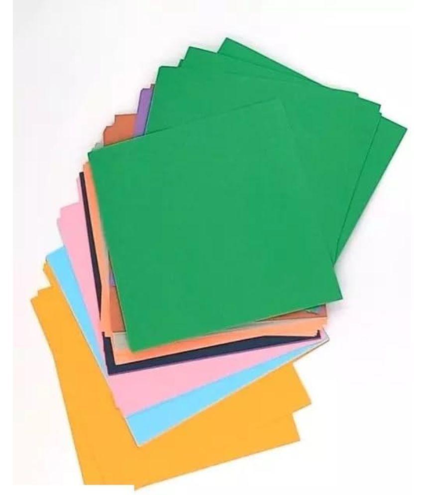     			ECLET Neon Origami Paper 15 cm X 15 cm Pack of 100 Sheets (10 sheet x 10 color) Fluorescent Color Both Side Coloured For Origami, Scrapbooking, Project Work.131