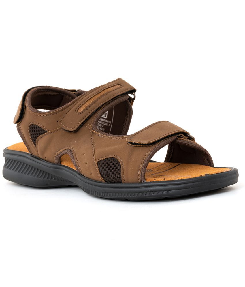     			KHADIM - Brown Men's Floater Sandals