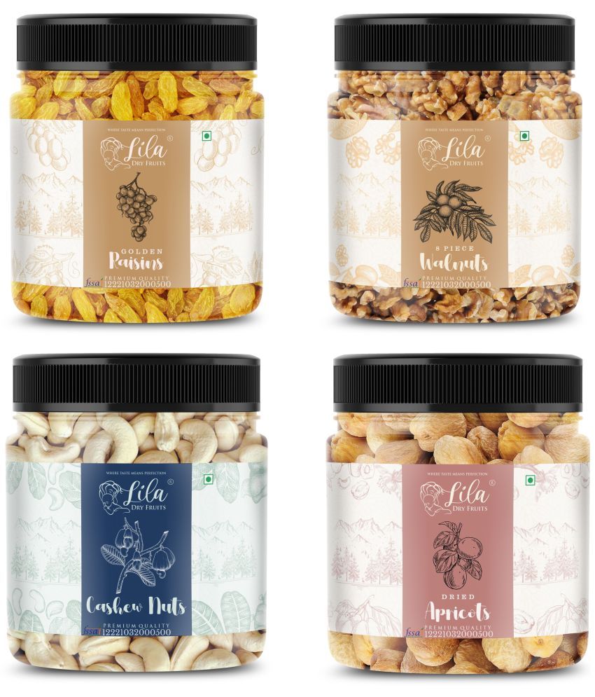     			Lila Dry Fruits Cashew(250gm), Walnut (250gm), Green Raisin (250gm) & Apricots(250 gm)