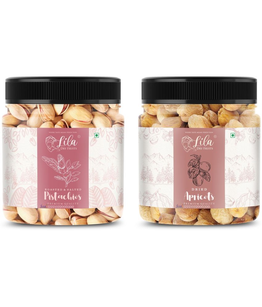     			Lila Dry Fruits Pistachios (250gm) & Apricots(250gm) Combo | Pista Khubani Combo