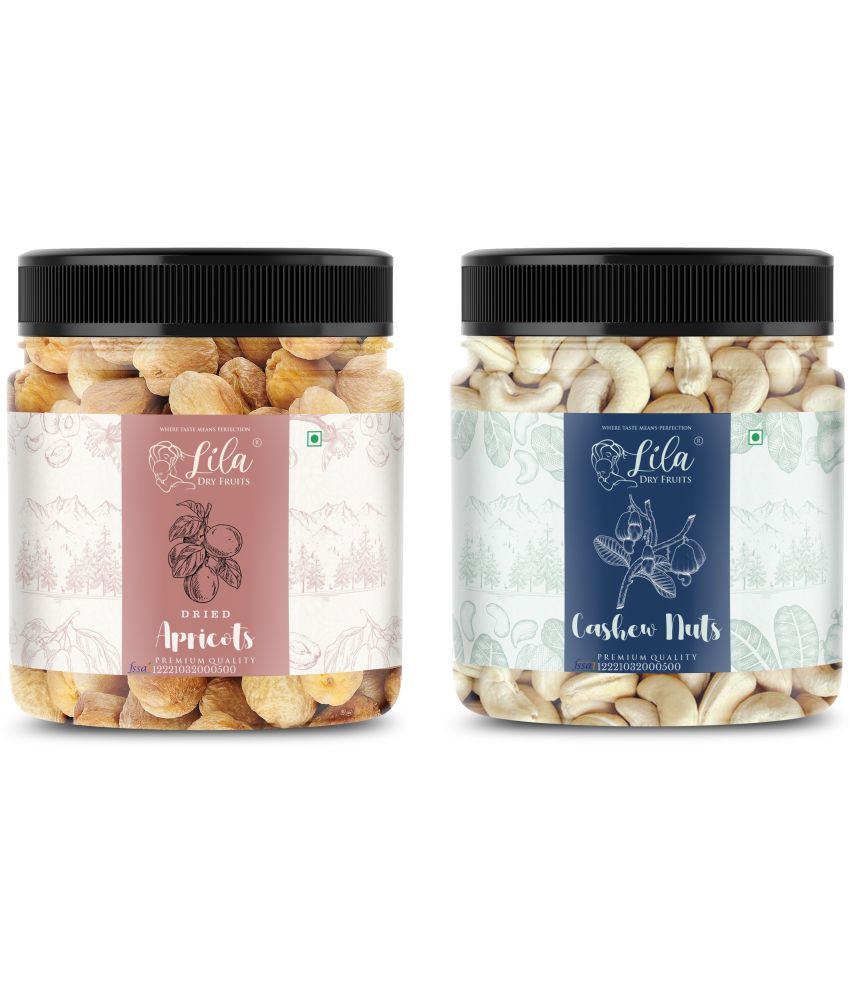     			Lila Dry Fruits Cashew (250gm) & Apricots(250gm) Combo | Kaju Khubani Combo