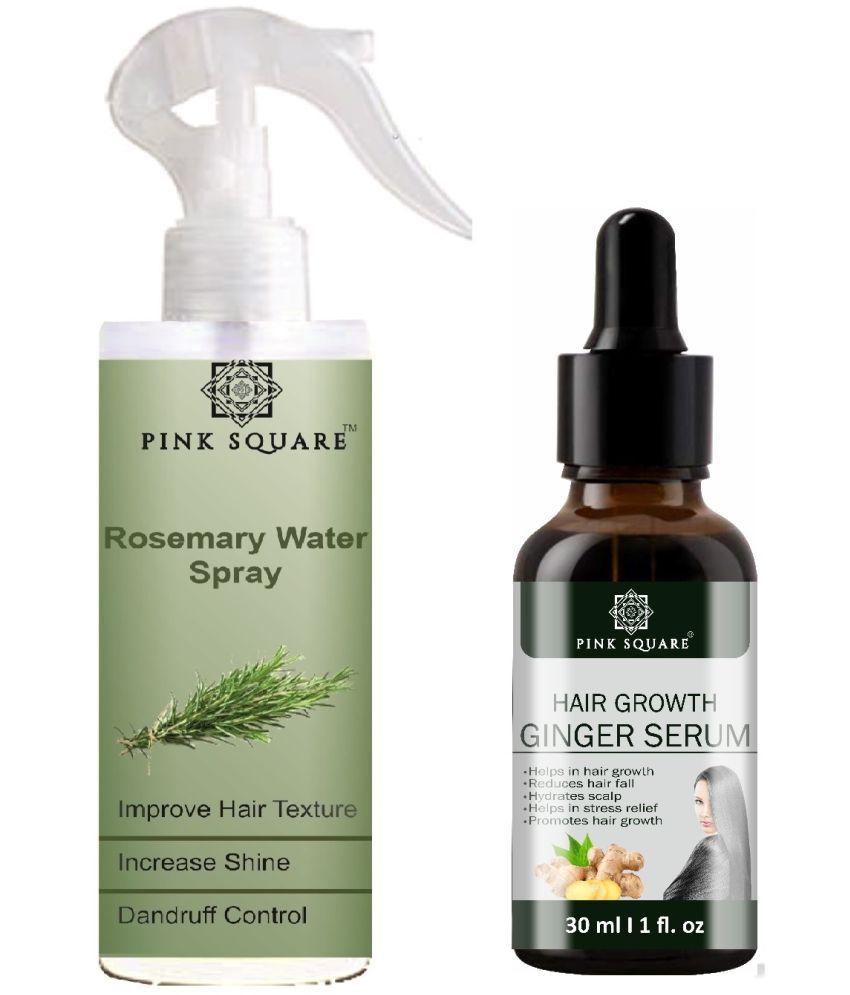     			Rosemary water Hair Spray for Hair Regrowth (100ml) & Hair Growth Ginger Serum for Reduce Hair Fall (30ml) Combo of 2