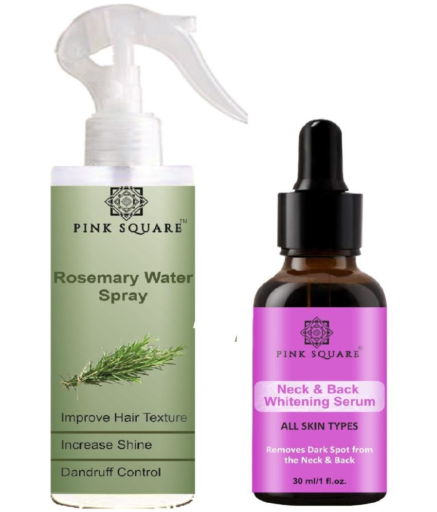     			Rosemary water Hair Spray for Hair Regrowth (100ml) & Neck and Back Serum for brightening Skin (30ml) Combo of 2