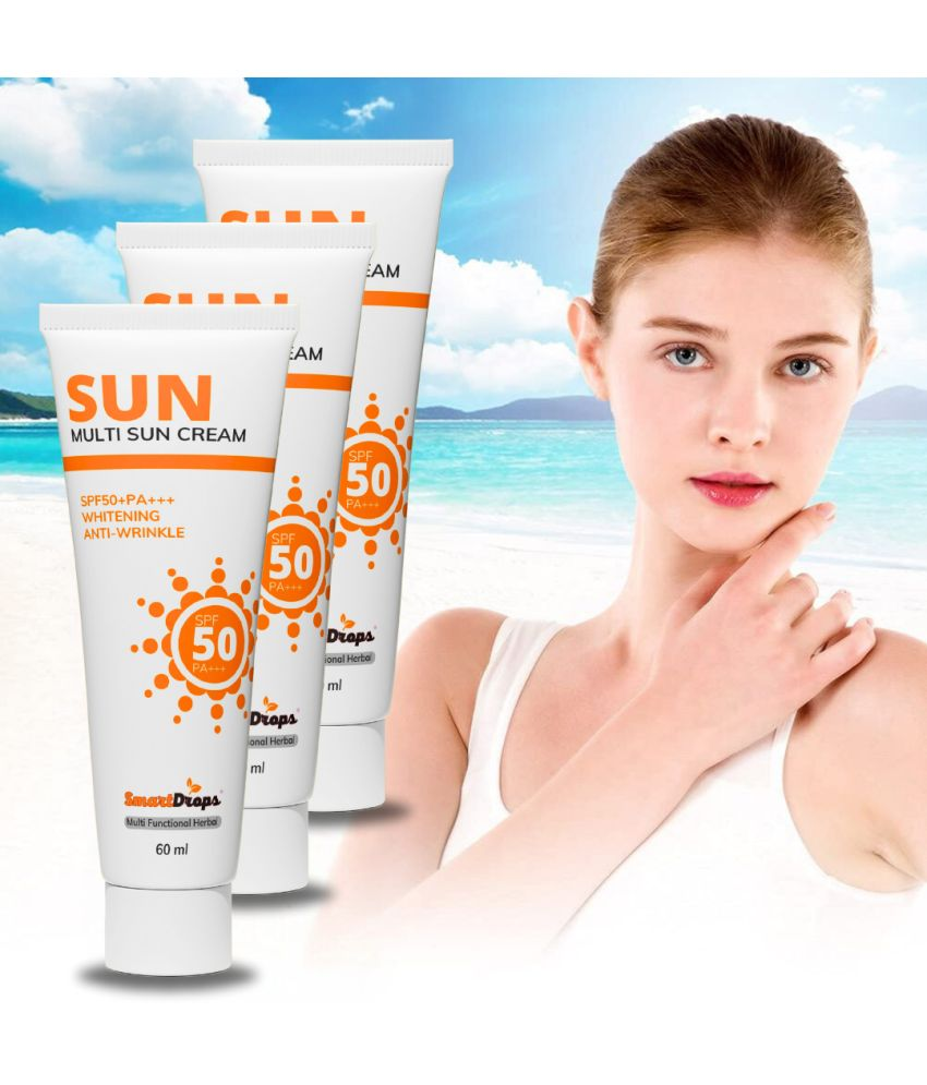     			Smartdrops SPF 15 Sunscreen Cream For All Skin Type ( Pack of 3 )