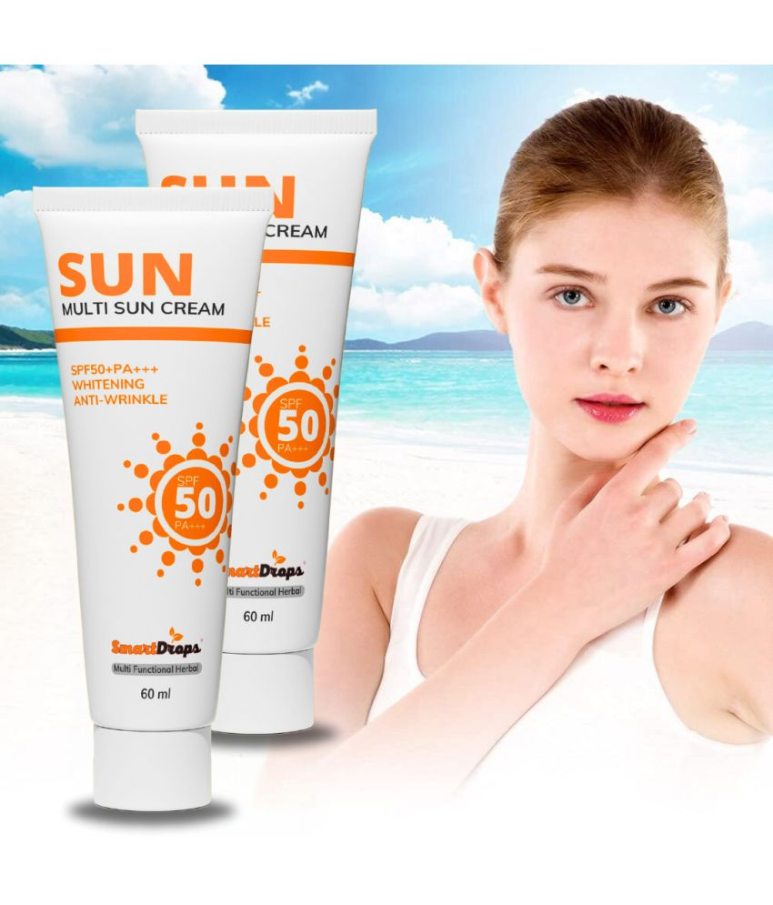     			Smartdrops SPF 15 Sunscreen Cream For All Skin Type ( Pack of 2 )