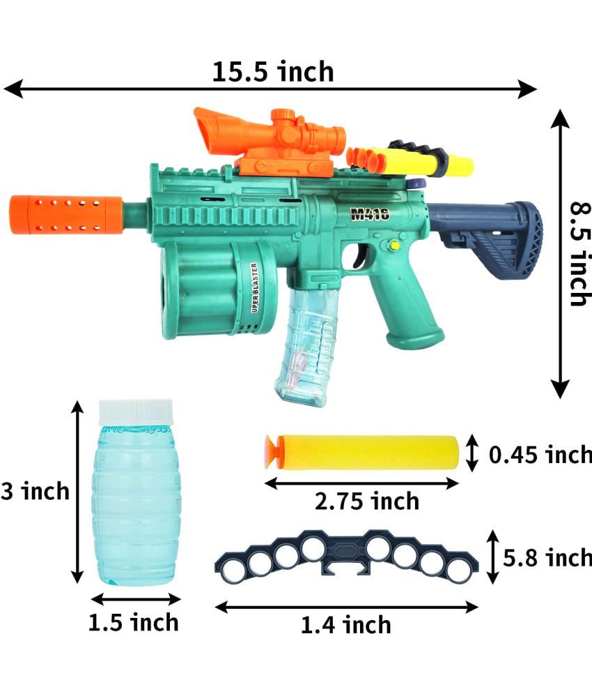     			TOY DEKHO  3 in 1 Electric Gun Toy for Kids, Bubble Machine Gun