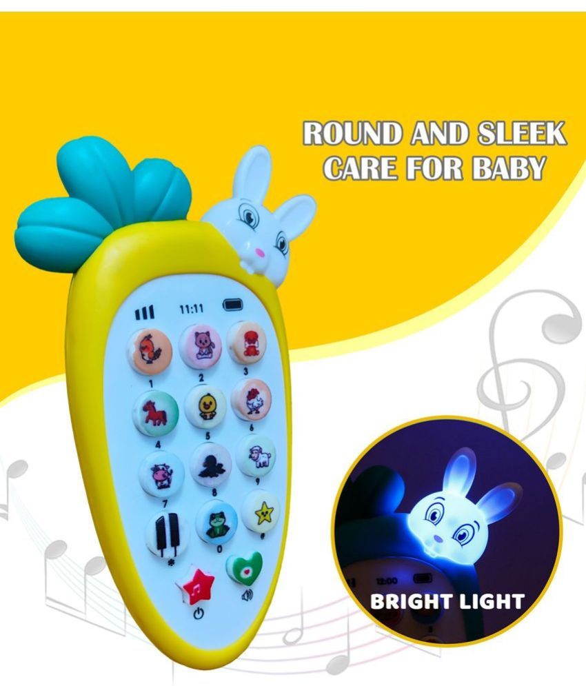     			TOY DEKHO Carrot Tunes MELODY PHONE for kids Musical Mobile Phone For Kids with Animal Sound,Dialer Sound,Ringtones,Lights, Baterry operated,Best Birthday Gift For 3+ Years.